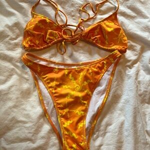 Vibrant Orange Bikini Set